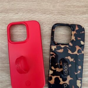 Loopy Case Duo - Bold Red and Tortoise Shell